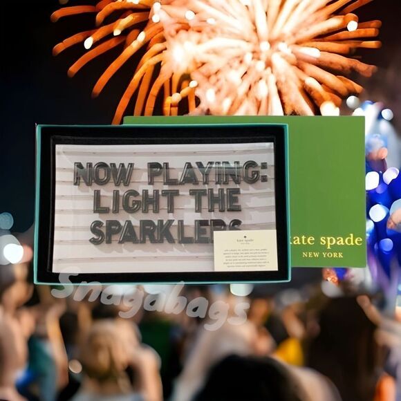 KATE SPADE NIB LENOX SNAP HAPPY NOW PLAYING LIGHT THE SPARKLERS RECTANGULAR TRAY - Picture 1 of 10